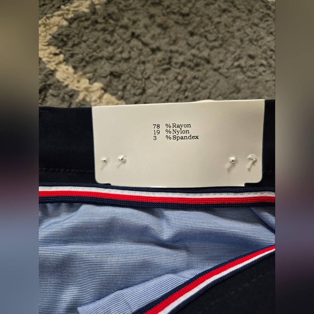 NWT Tommy Hilfiger Men's 33x30 THFlex Modern Fit Pant Stretch Navy Blue - Picture 10 of 11